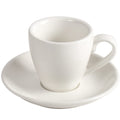 ionEgg Tasse à expresso en porcelaine avec soucoupe, 80 ml, blanc