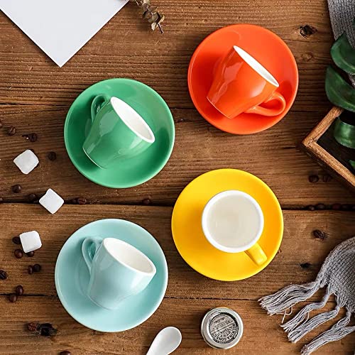 Tasse à expresso en porcelaine ionEgg avec soucoupe, tasse à expresso, 80 ml/2,7 oz, bleu profond