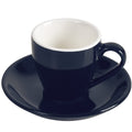 Tasse à expresso en porcelaine ionEgg avec soucoupe, tasse à expresso, 80 ml/2,7 oz, bleu profond